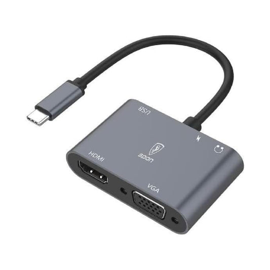 SP SPON 5 in 1 USB C Hub Multiport Adapter (FU/BV/PT)