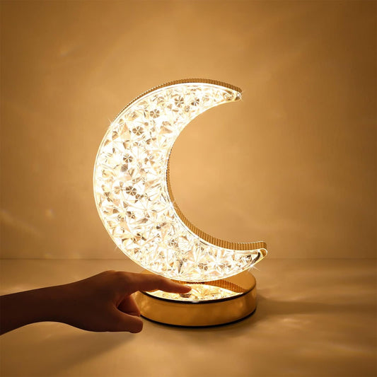 Excefore Moon Lamp, Cordless Rechargeable Stepless Dimmable Touch Nightstand Light, 3 Color Dimmable | B.211234566686 (EH-EM-CS)