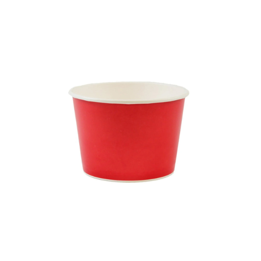 Disposable Ice Cream Paper Cup 4oz Red 25Cups | B.20050719 (OMC/OIS/OIH-TX)