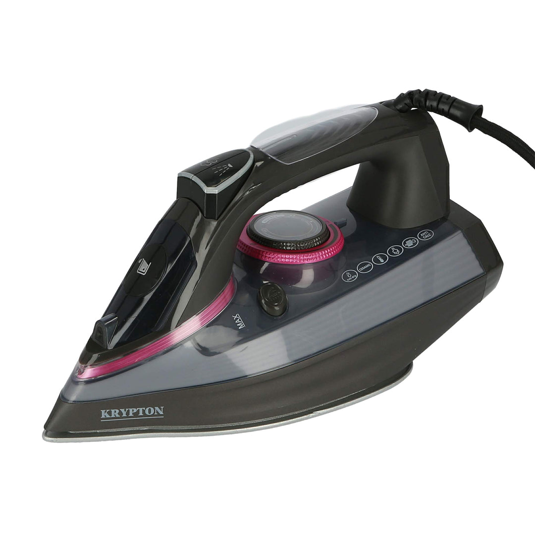 Krypton KNSI6137 2400W Non-Stick Soleplate Steam Iron, Powerful Wet & Dry Steam Iron with Self Clean Function | 2 Years Warranty | B.6294015630398 (RI-MC-MI  TX)