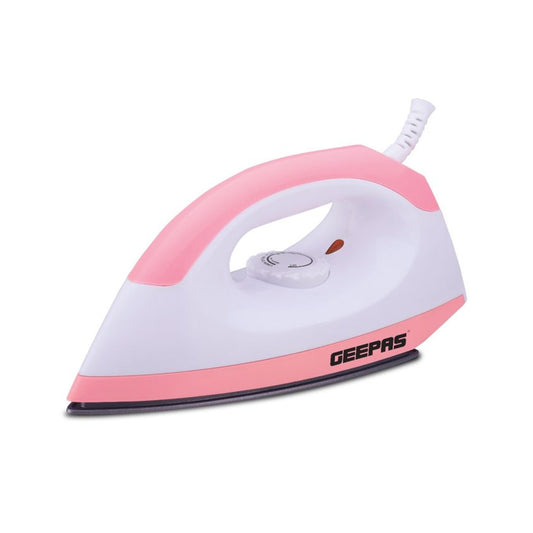 Geepas GDI7782 1200W Dry Iron - Non-Stick Coating Plate & Adjustable Thermostat Control | Indicator Light with ABS Material | 2 Years Warranty | B.6294010887896 (EM-CS-CN)