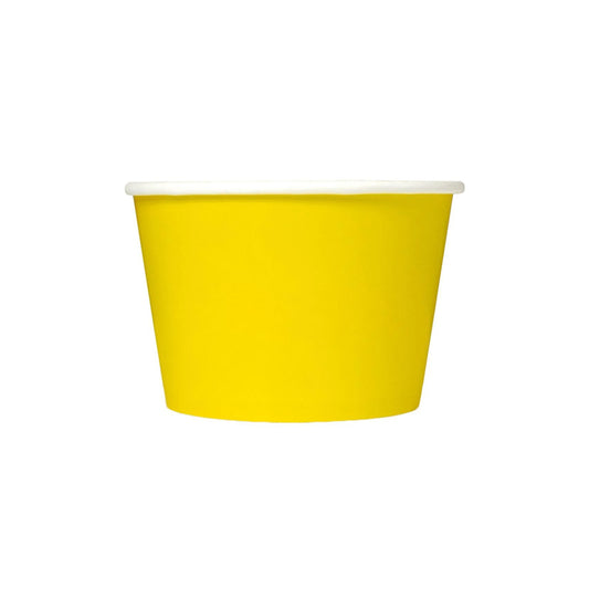 Disposable Ice Cream Paper Cup 4oz Yellow 25Cups | B.20050719 (OMC/OIS/OIH-TX)