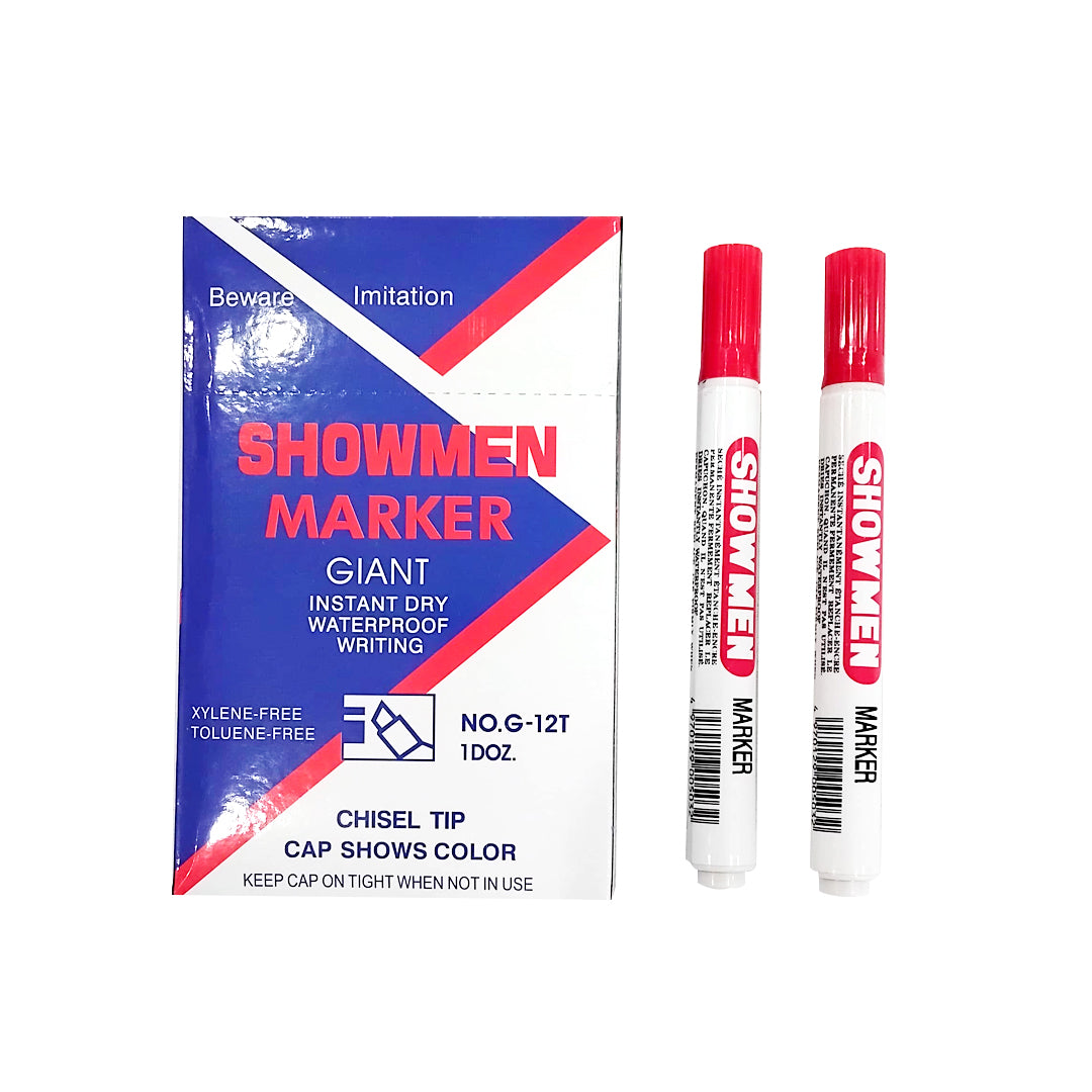 Showmen Marker Red 12 PCS | B.20033503 (CH-HS-HH)