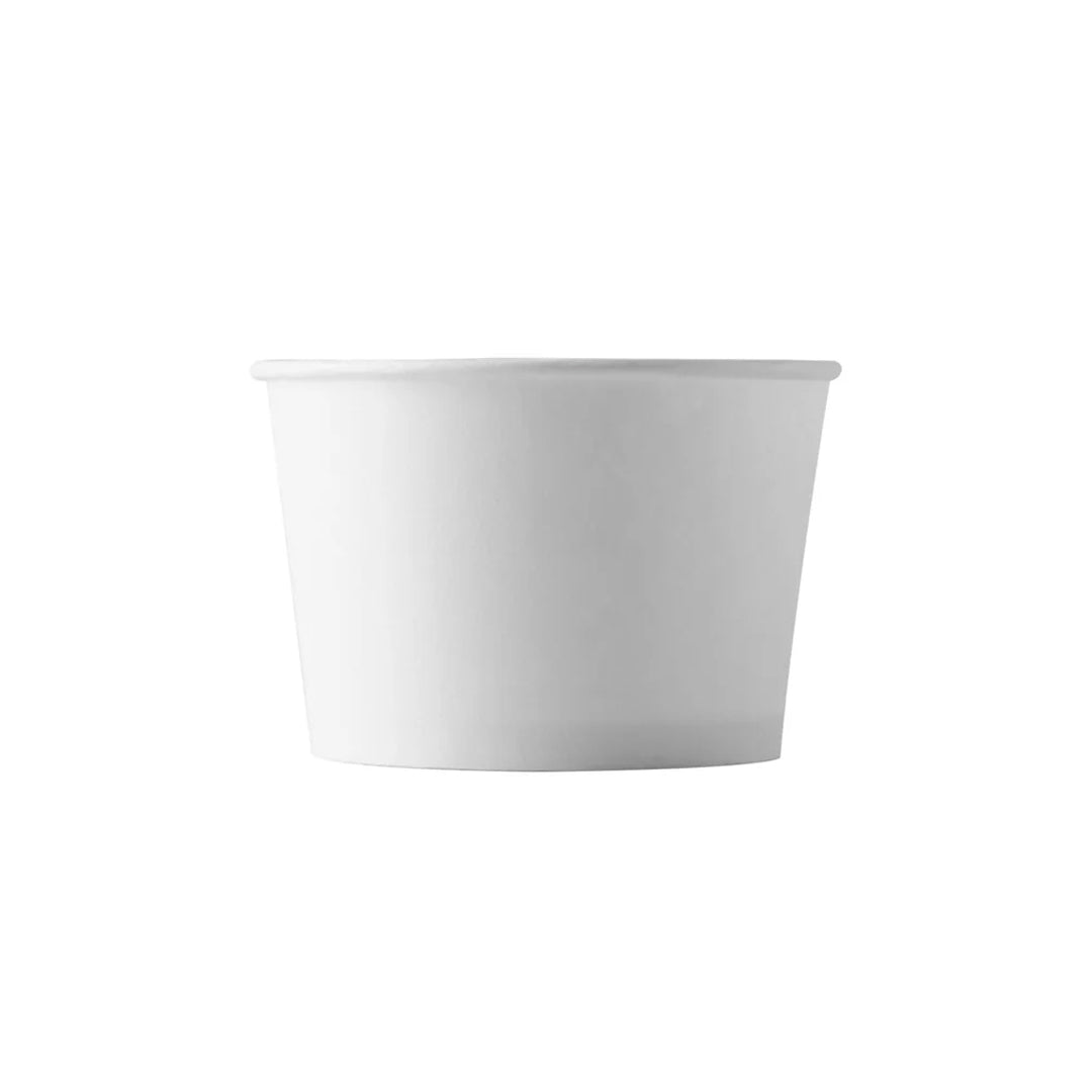 Disposable Ice Cream Paper Cup 4oz White 25Cups | B.20050719 (OMC/OIS/OIH-TX)