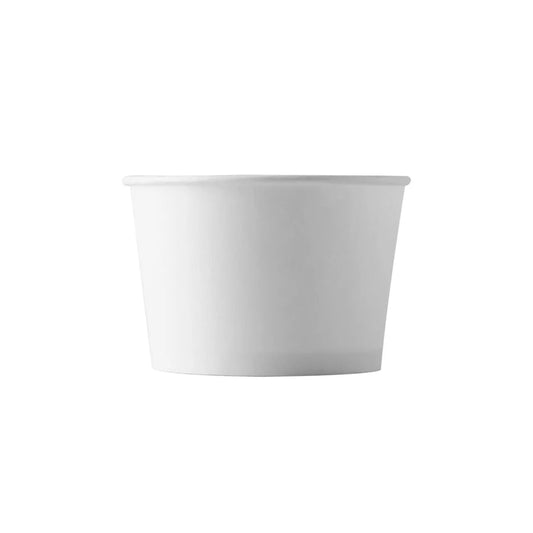 Disposable Ice Cream Paper Cup 4oz White 25Cups | B.20050719 (OMC/OIS/OIH-TX)