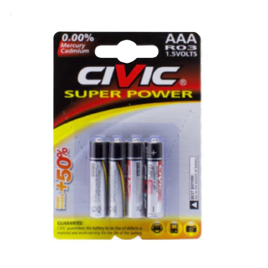 Civic battery 1.5 watts 4pcs AAA (VX/VC/VG)