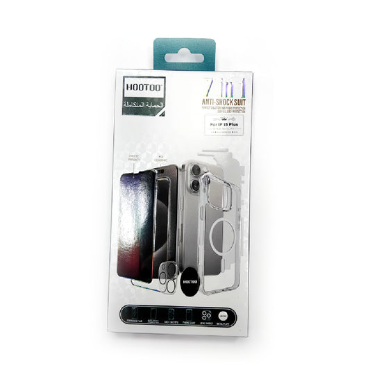HOOTOO | 7 in 1 Full Protection Package | IPhone 15 Plus (LP/UP/BV)