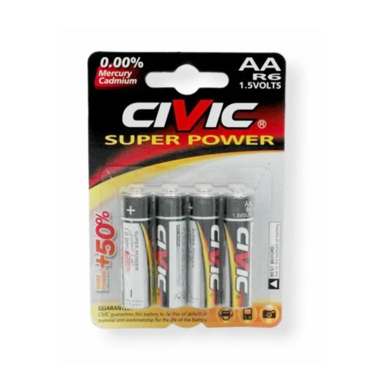 Civic batteries size AA, 4 pieces of 1.5 volt power (VU/VN(TY)OSNC)