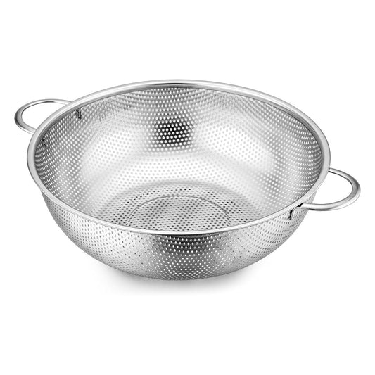 Micro-Perforated Metal Colander Strainer with Handle for Kitchen/Draining Pasta/Rinsing Vegetables Fruits, Heavy Duty & Dishwasher Safe 27cm | B.2112101812234 (OHS-OHH-OAS)