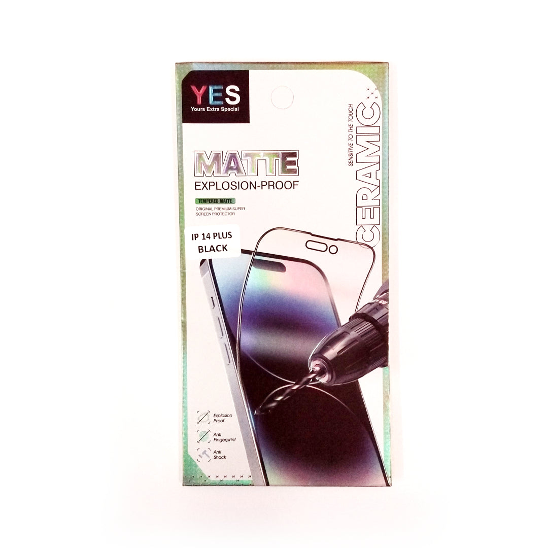 Yes Matte Screen Protector Ceramic | Anti Fingerprint | Iphone 14 Plus Black (VX/LV)