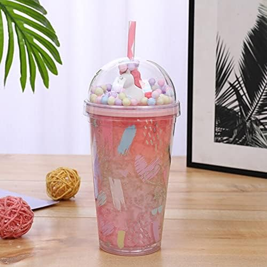 NGEL LED Light Sipper Bottle, Cartoon Printed Tumbler Water Bottle with Straw | B.99940393 (OS/OO/ON-TX))