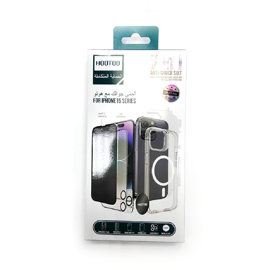 HOOTOO | 7 in 1 Full Protection Package | IPhone 15 Pro (LP/UP/BV)