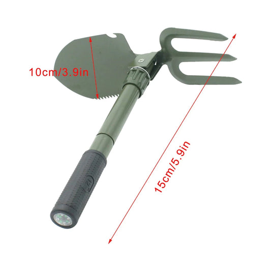 uptodatetools Multi-function Folding Military Spade Shovel Outdoor Garden Tools Kit Shovel | B.99927189 (OSS/OSH/OOS-TX)