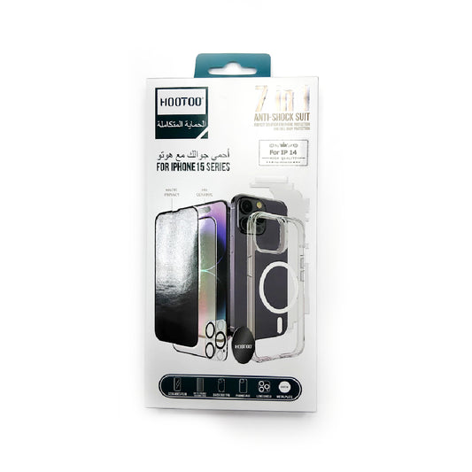 HOOTOO | 7 in 1 Full Protection Package | IPhone 14 (LP/UP/BV)