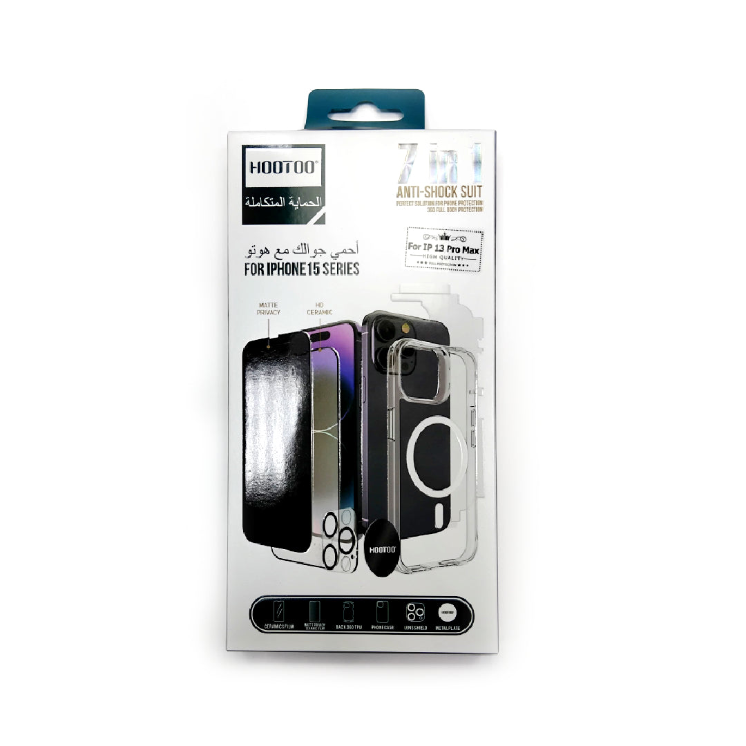 HOOTOO | 7 in 1 Full Protection Package | IPhone 13 Pro Max (LP/UP/BV)