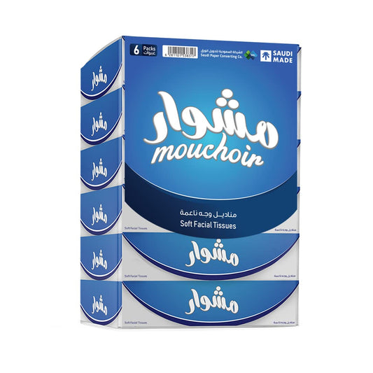 Mouchoir Facial Tissues 2-Ply X 100 Sheets, 6 Box | B.20048264 (CI/HE/HA-TX)