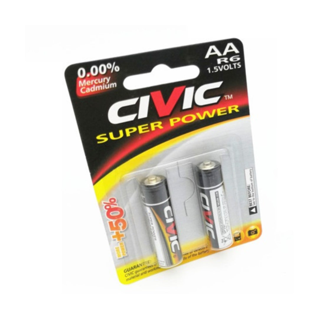 CIVIC Super Power AA R6 1.5 Volts Battery | B.20029215 (OS-ON-OC)