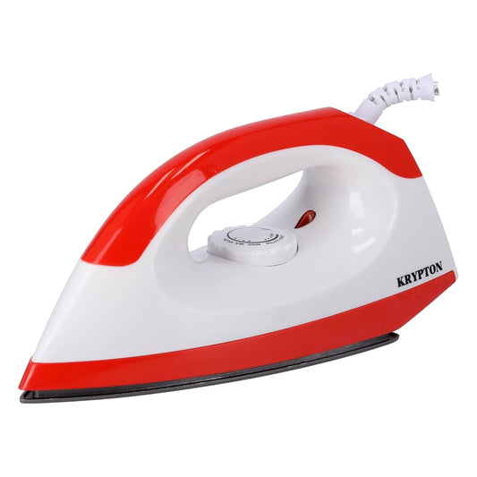 Krypton KNDI6001 1200W Dry Iron for Perfectly Crisp Ironed Clothes | Non-Stick Soleplate & Adjustable Thermostat Control | Indicator Light - 2 Years Warranty | B.6294015604283 (EI-CN - HI  TX)