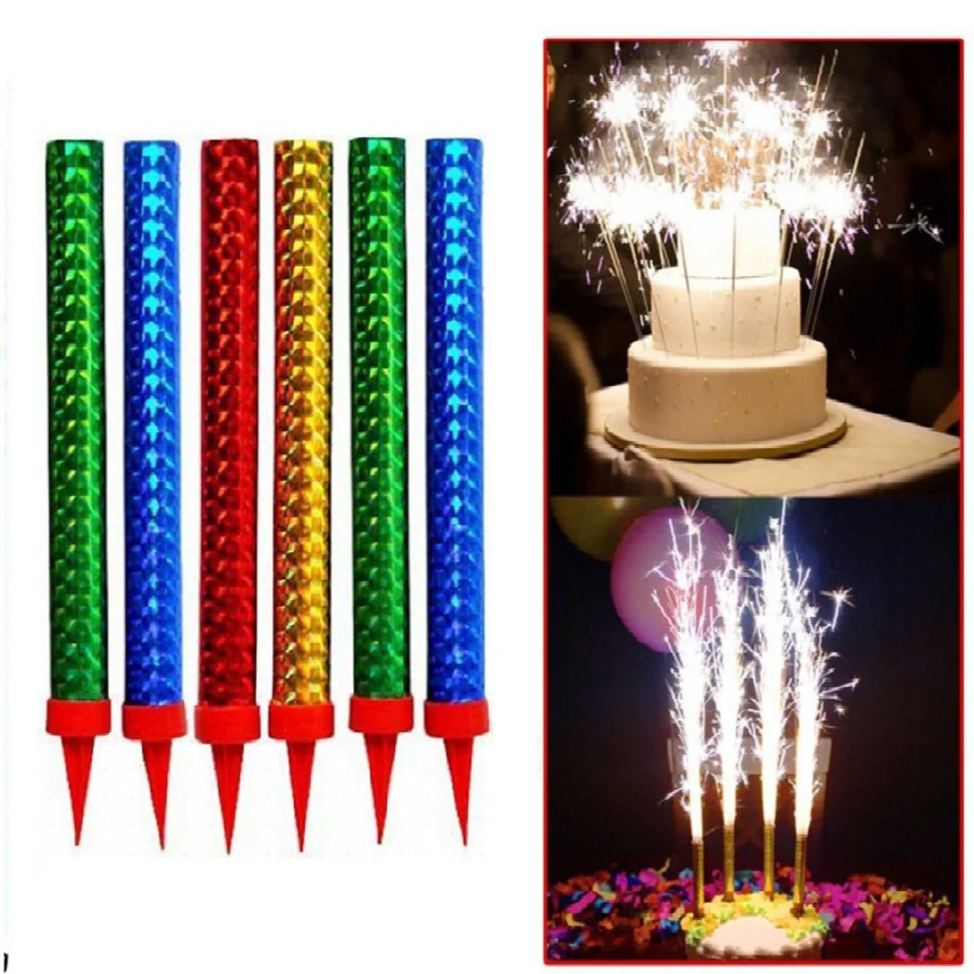 Sparkling Birthday Candles 12cm 6PCS | B.20031968 (OEN/OEM/OCC)