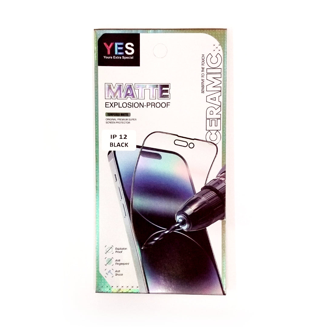 Yes Matte Screen Protector Ceramic | Anti Fingerprint | Iphone 14 Black (VX/LV)