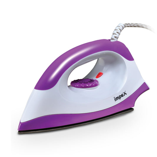 Impex Electric Steam Iron Box-Automatic Thermostat For 5 Temperature Settings,1100-1300W Power, shockproof, Teflon Sole Plate, Overheat Protection, Suitable for All Kinds of Fabrics 1300 W -IBD 501 | B.8906062169391 (NM-ES-EN ( EC-TX))
