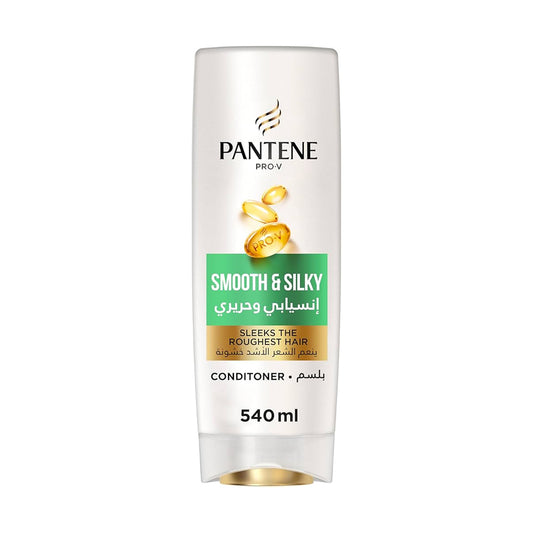 Pantene Pro-V Smooth and Silky Conditioner, Sleeks the Roughest Hair, 540ml | B.4015400882220 (OIS-OIH-NSS)