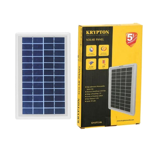 Krypton KNSP5346 Max Power Solar Panel 3.5W | B.6294015631425 (NH-NM-ES)