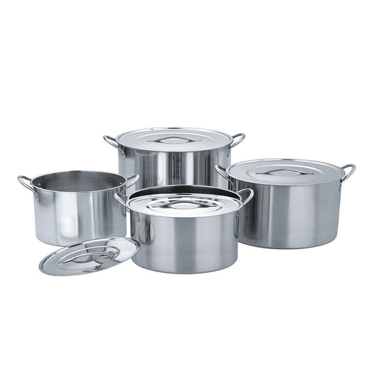 Manek Stainless Steel Stock Pot 4PCS | B.99869113 (MN-MH-MM)