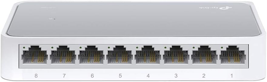 TP-Link Desktop RJ45 8 Port Fast Ethernet 10/100Mbps Network Switch (TL-SF1008D)