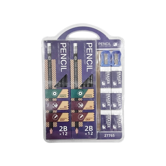 Pencil Set 24 PCS with 2Sharpner & 6 Eraser | B.6940087034854 (SI-OS-OO-TX)
