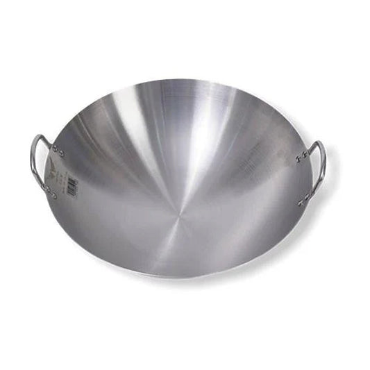 Thickened Non-Magnetic Double-Ear Stainless Steel Wok 22CM Round Bottom Uncoated Kitchen Wok Smokeless Pot Suitable for Gas Cooktops | B.6294016431598 (CH-CR-CI)