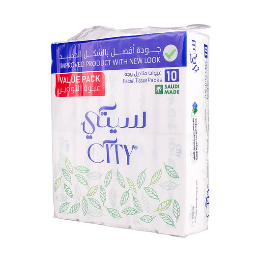 City Facial Tissue 160 Sheets Pack of 10 pcs | B.99824297 (IO/IE/IH-TX)