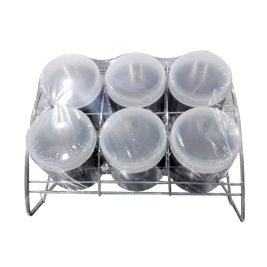 Basurrah 6PCS Canister set with Stand Fingerprint Proof | B.20044287 (RH-RM-MR)