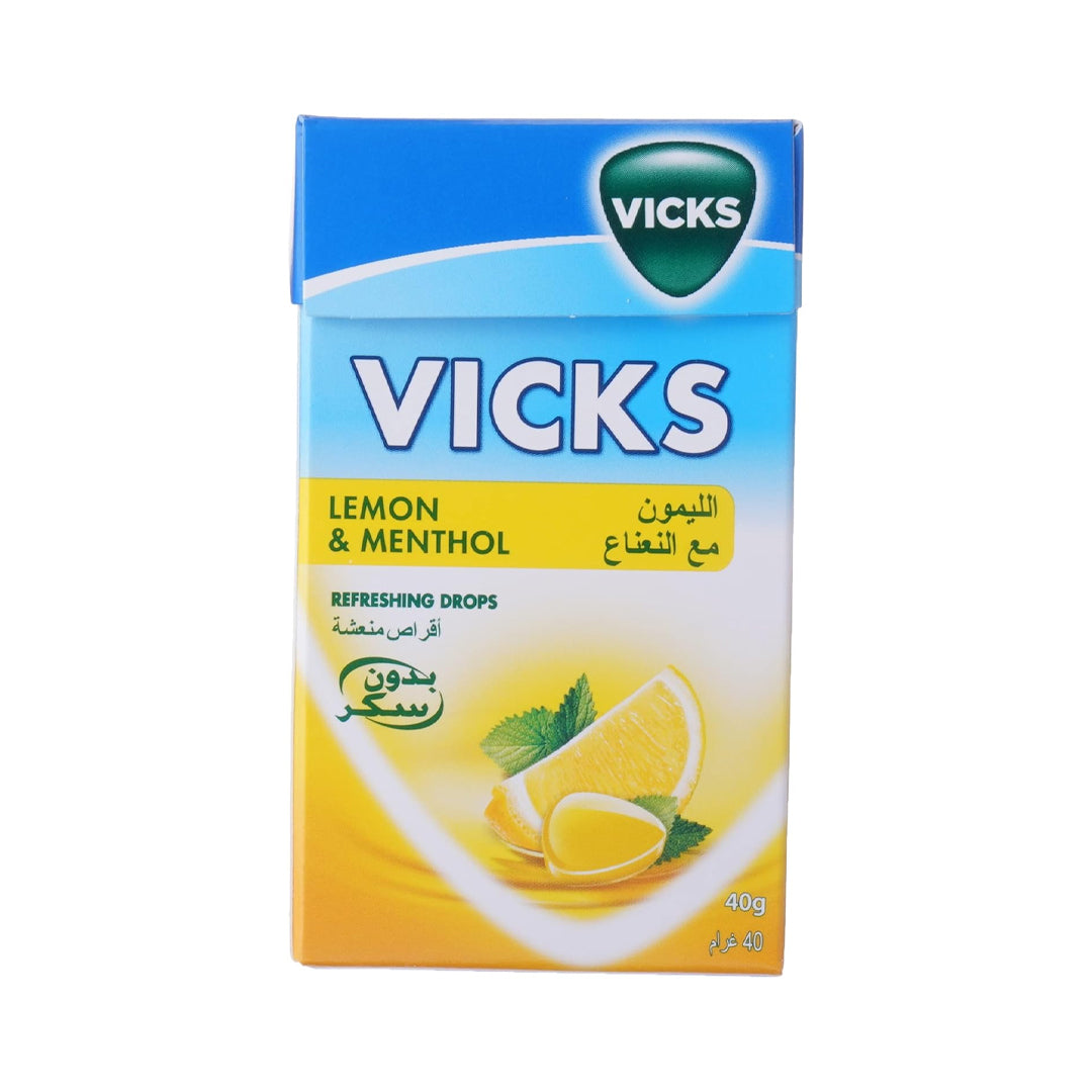 Vicks Soothing & Refereshing Throat Drops - Lemon & Menthol, 40g | B.20040582