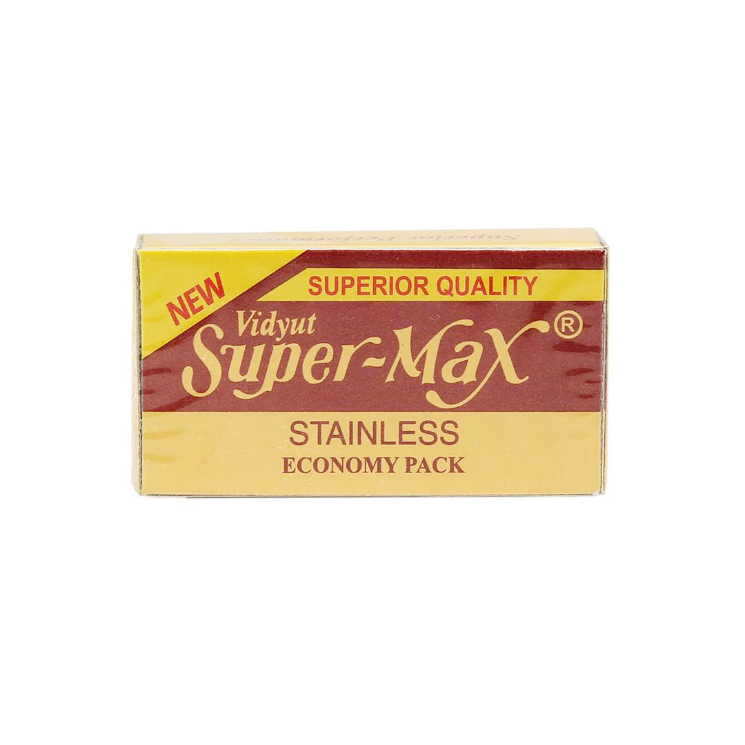 Super-Max Stainless Double Edge Safety Razor Blades, 5 Blade| B.5013405653240 (OA-OR-OM)