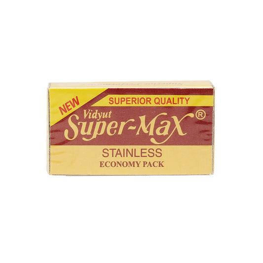 Super-Max Stainless Double Edge Safety Razor Blades, 5 Blade| B.5013405653240 (OA-OR-OM)