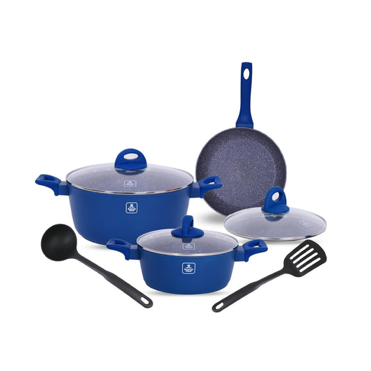British Chef Marble Coated Cookware Set 8pcs | B.6287023185141 (OOM-ONE-ONM)