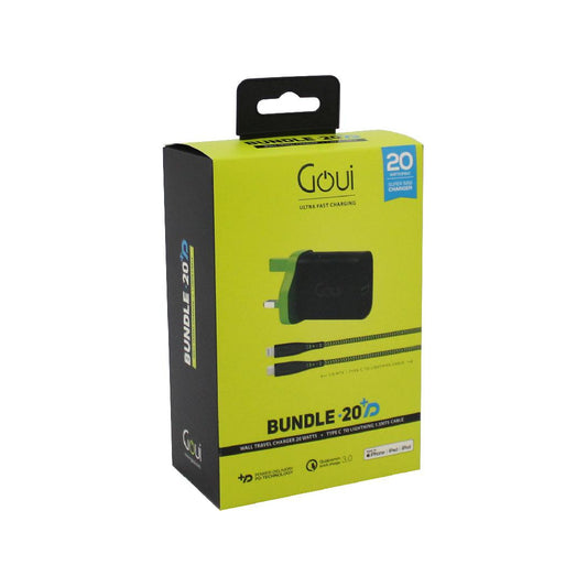 Goui BUNDLE 20 PD Wall Charger + Cable (USB-C to Lightning)