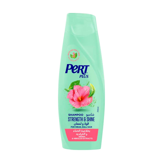 Pert Plus Strength & Shine Shampoo for Weak and Dull Hair with Henna and Hibiscus Extract, 200 ml | B.6281031260067 (AH-AM-RS-TX)