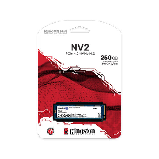 Kingstone NV2 PCle 4.0 NVMe M.2 - 250GB SSD - 3000MB/s (LUP/LXP/LGT)