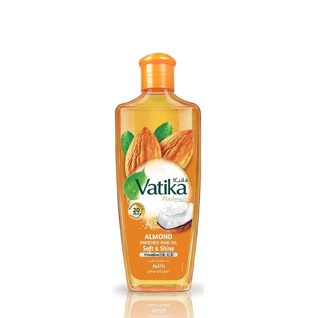 Vatika Naturals Almond Enriched Hair Oil - 300 ml| Coconut & Sesame | Softens & Shines | B.20040373 (ONA/OEN/OEM-TX)