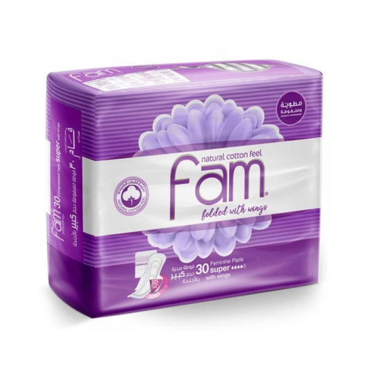 Fam sanitary napkins, large size with wings, 30 pads | B.6281017222270 (OEM/OCC/OHS-TX)