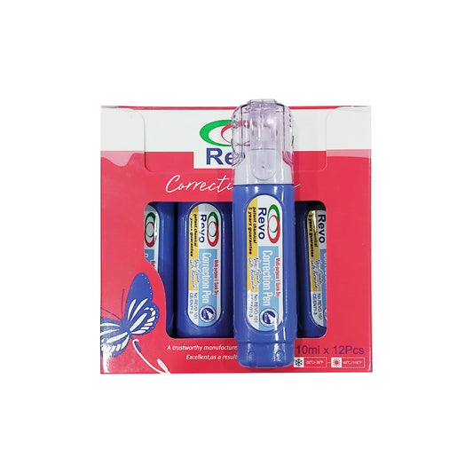 Revo Correction Pen 10ml X 12pcs | B.6950126113860 (OA-OR-OM)