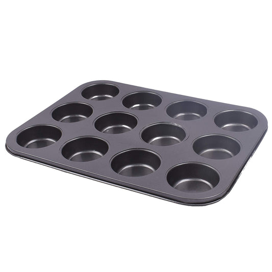 Home Concept 12-Piece Non stick Baking Cup Cake Mould | B.2022000009614 (AR-RS-RE)