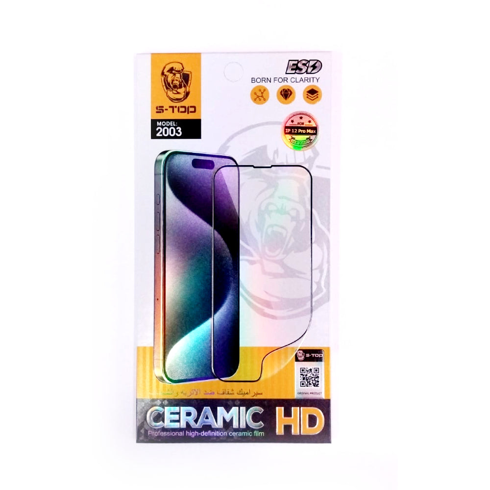 S-TOP HD-Ceramics Film Screen Protector | 2003 | IPhone 12 Pro Max (SB/SG/ON)