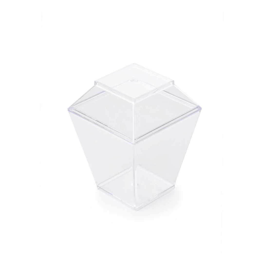 Dessert cup pyramid with lid 160ml 10cups | B.99947736 (NAC/NRA/NMR-TX)