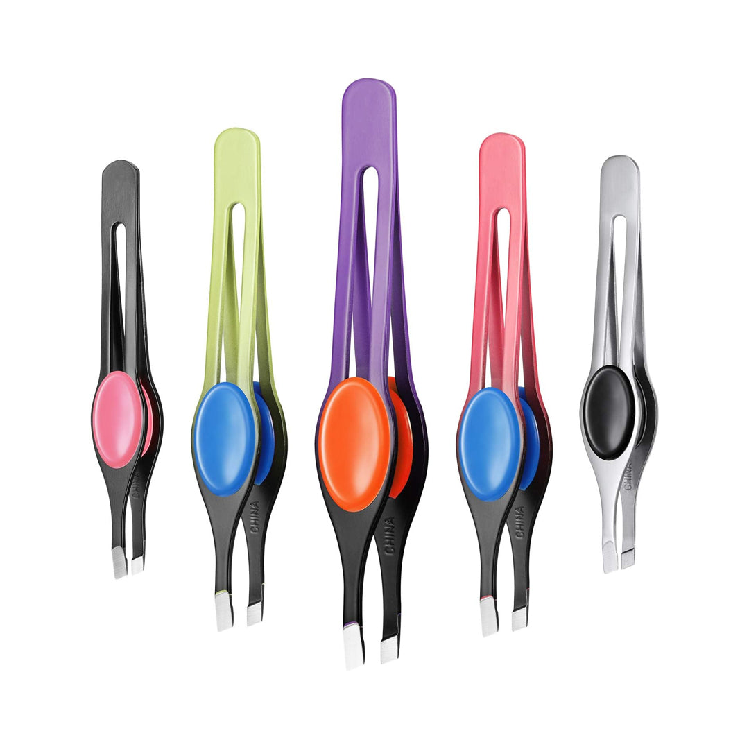 Non-Slip Grip Tweezers Slanted Tip Stainless Steel Tweezer 12PCS | B.6935782369820 (OH/OA/OR-TX)