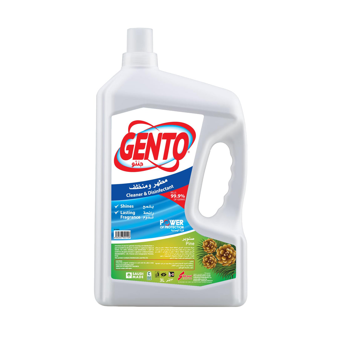 Gento Cleaners And Disinfectant Pine, 3 Liter | B.6282307340148 (AM-RS-RN-TX)