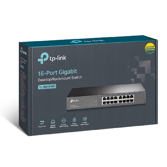 tp-link 16-port gigabit desktop/rackmount switch tl-sg1016d (ULV/ULB/NMI)