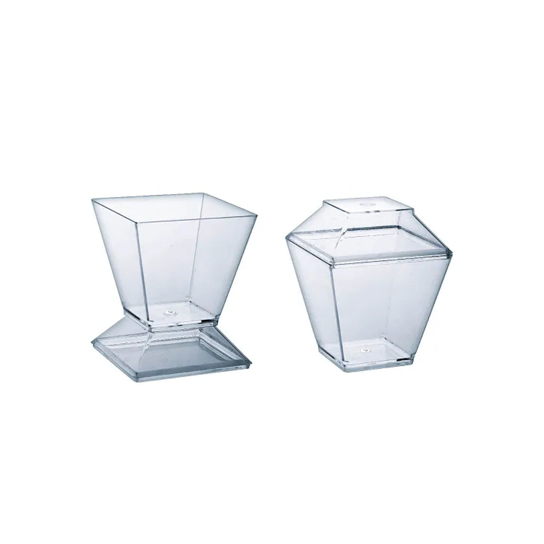 Dessert Cup Pyramid with lid 58ml 12Cups | B.99947729 (ORM/OMC/OIS-TX)